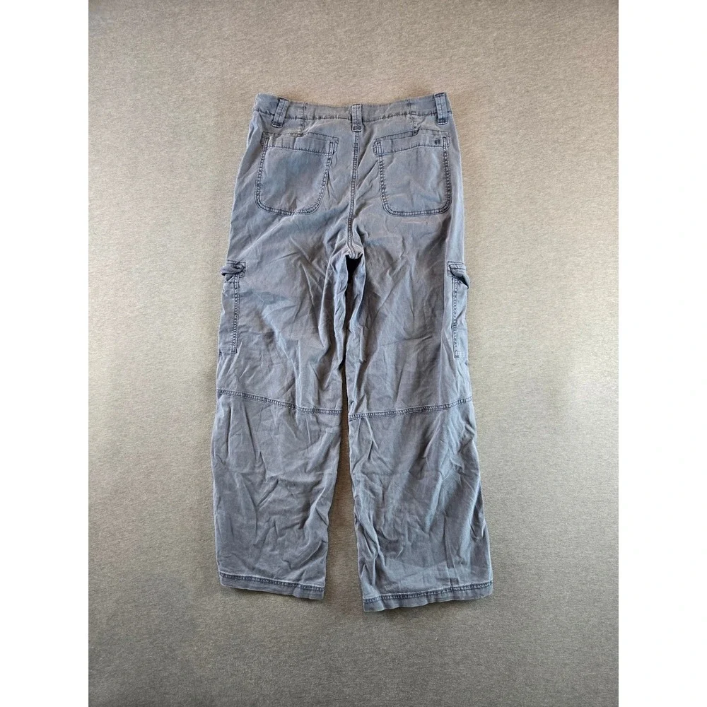 American Eagle Cargo Pants‎ Women 12 Blue Super High Rise Baggy Wide Leg Utility